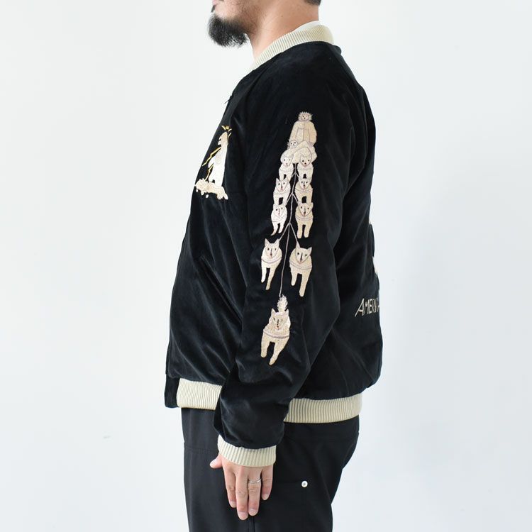 Late 1950s Style Velveteen Souvenir Jacket "POLAR BEAR"×"ALASKA MAP" ベルベットスーベニアジャケット