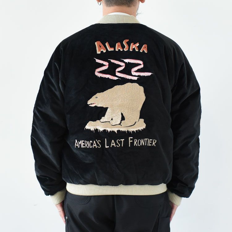 Late 1950s Style Velveteen Souvenir Jacket "POLAR BEAR"×"ALASKA MAP" ベルベットスーベニアジャケット