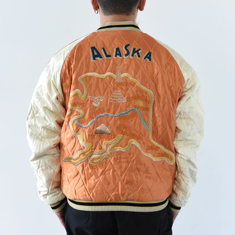 Late 1950s Style Velveteen Souvenir Jacket "POLAR BEAR"×"ALASKA MAP" ベルベットスーベニアジャケット