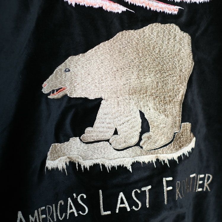 Late 1950s Style Velveteen Souvenir Jacket "POLAR BEAR"×"ALASKA MAP" ベルベットスーベニアジャケット