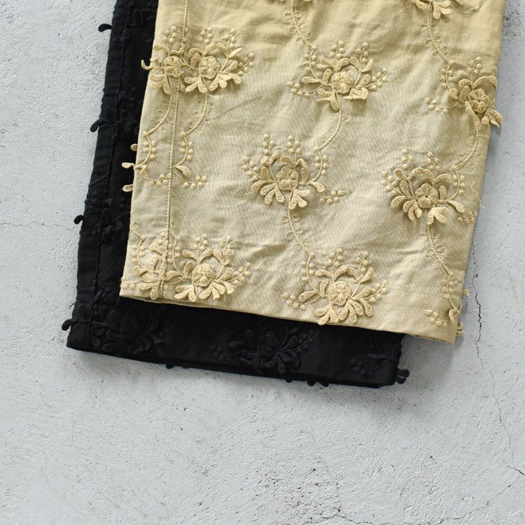 3D embroidery twill easy pants 3Dエンブロイダリーツイルイージーパンツ