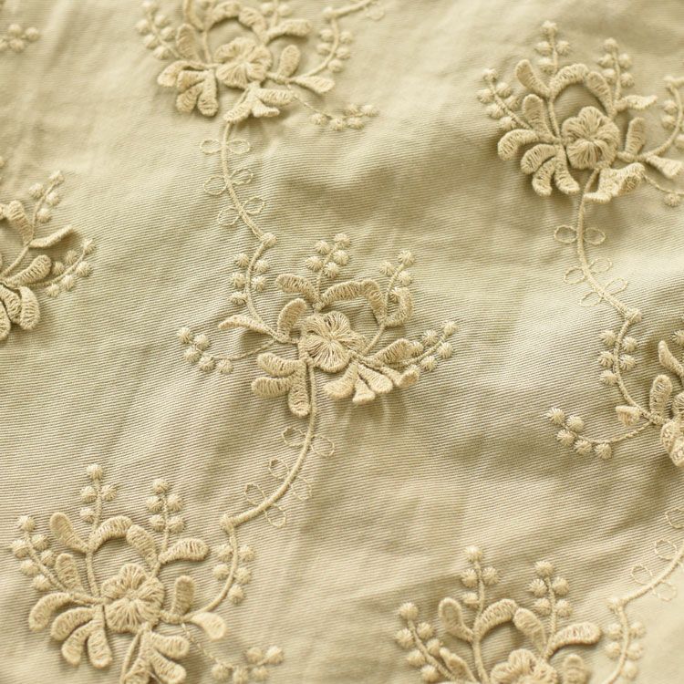 3D embroidery twill easy pants 3Dエンブロイダリーツイルイージーパンツ