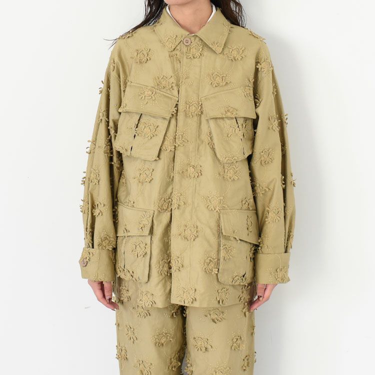 3D embroidery military shirt 3Dエンブロイダリーミリタリーシャツ