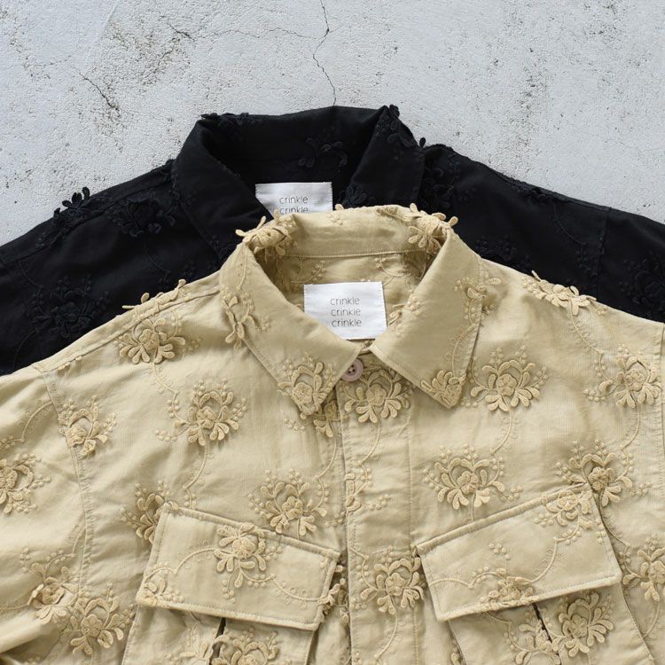 3D embroidery military shirt 3Dエンブロイダリーミリタリーシャツ