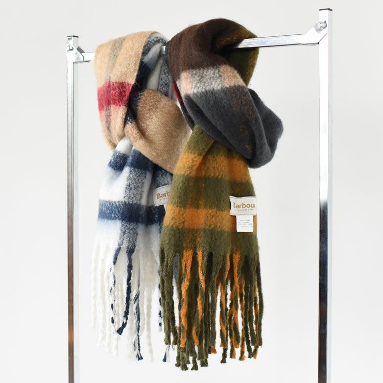 ISLA TARTAN BOUCLE SCARF アイラ タータンブークレ マフラー