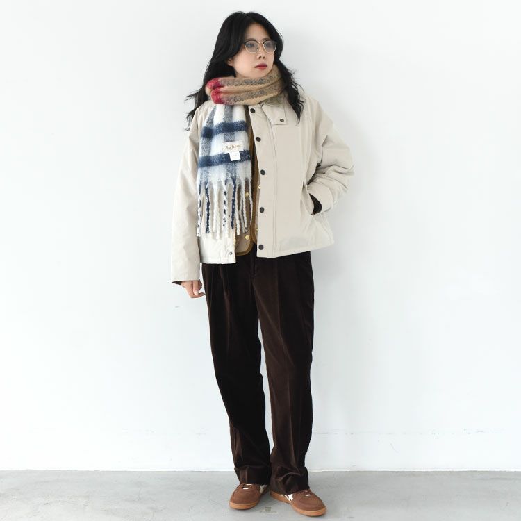 ISLA TARTAN BOUCLE SCARF アイラ タータンブークレ マフラー