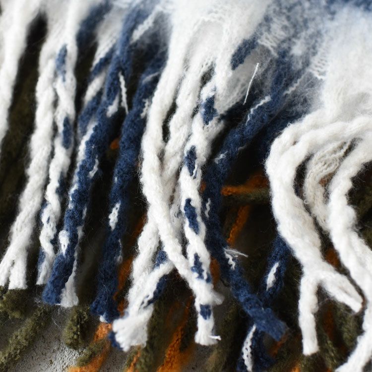 ISLA TARTAN BOUCLE SCARF アイラ タータンブークレ マフラー