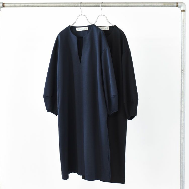 smooth double-knit skipper onepiece スムースダブルニットスキッパーワンピース