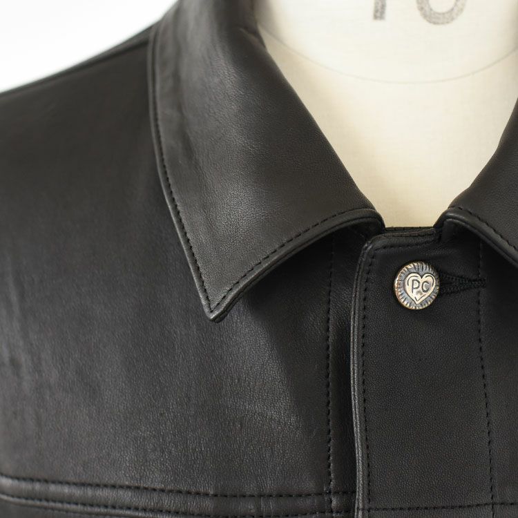 LEATHER JACKET W/SILVER BUTTON（ENTREFINO）