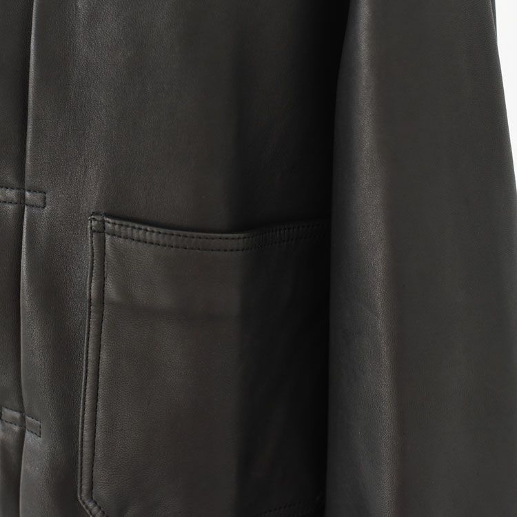 LEATHER JACKET W/SILVER BUTTON（ENTREFINO）