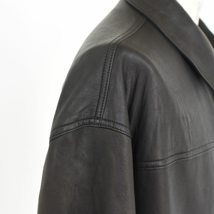 LEATHER JACKET W/SILVER BUTTON（ENTREFINO）