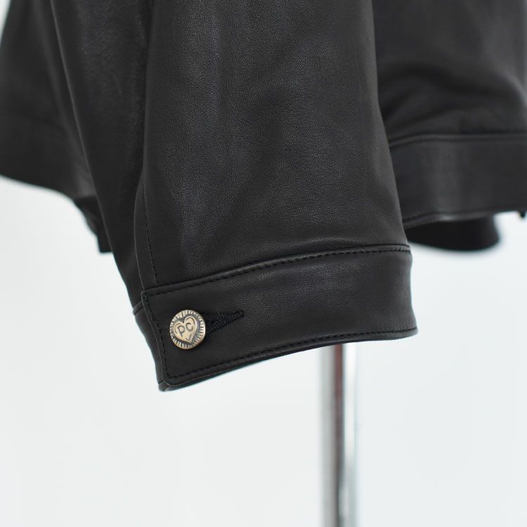 LEATHER JACKET W/SILVER BUTTON（ENTREFINO）