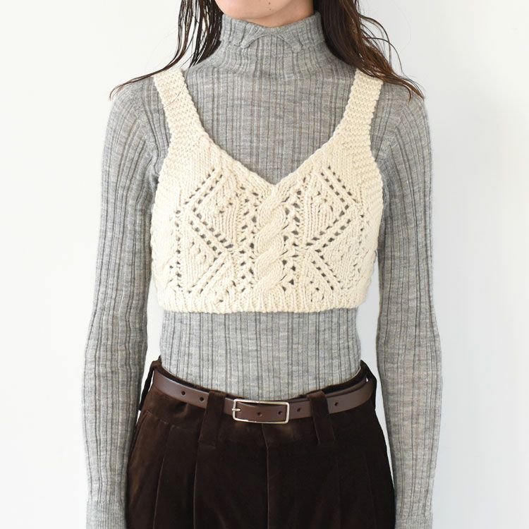 Cable Knit Bustier ケーブルニットビスチェ