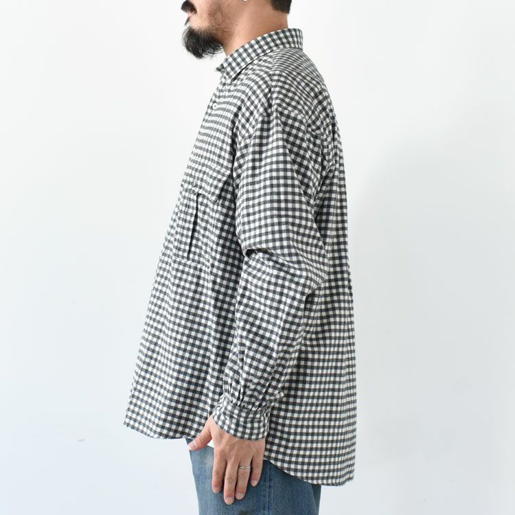 ROLL UP FLANNEL GINGHAM CHECK SHIRT ロールアップ フランネル ギンガムチェックシャツ
