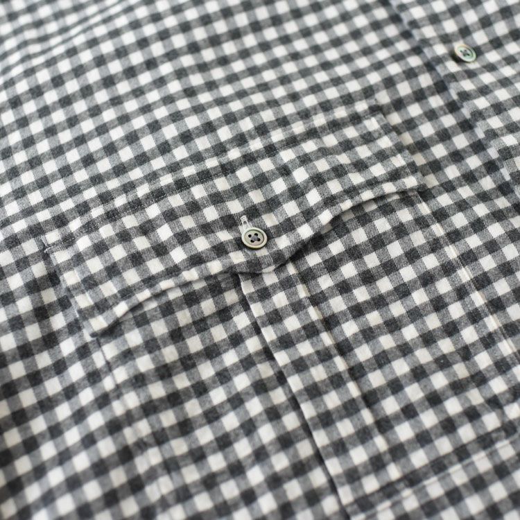 ROLL UP FLANNEL GINGHAM CHECK SHIRT ロールアップ フランネル ギンガムチェックシャツ