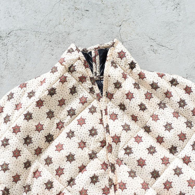 pattern no collar quilt jacket パターンノーカラーキルティングジャケット
