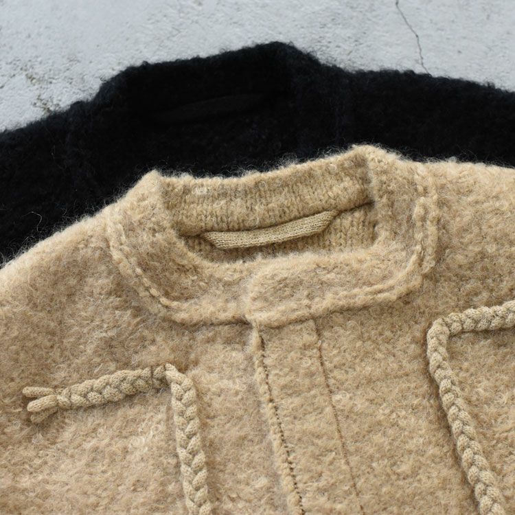 MOHAIR & SHETLAND WOOL JUMBO LOOP KNIT JACKET ジャンボループニットジャケット