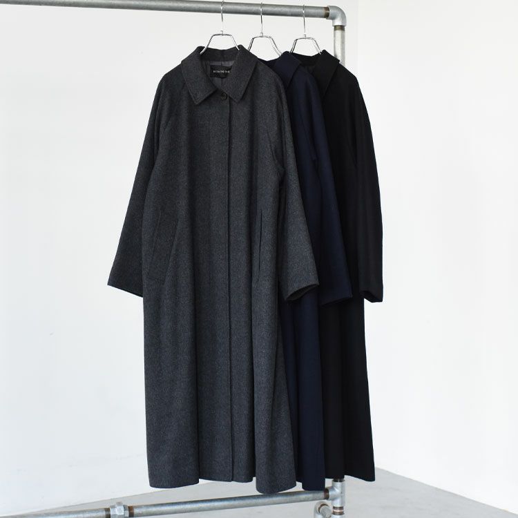 wool blend balmacaan coat ウールブレンド バルマカーンコート