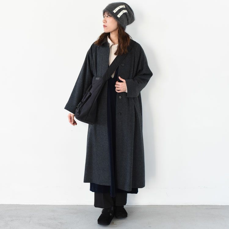 wool blend balmacaan coat ウールブレンド バルマカーンコート