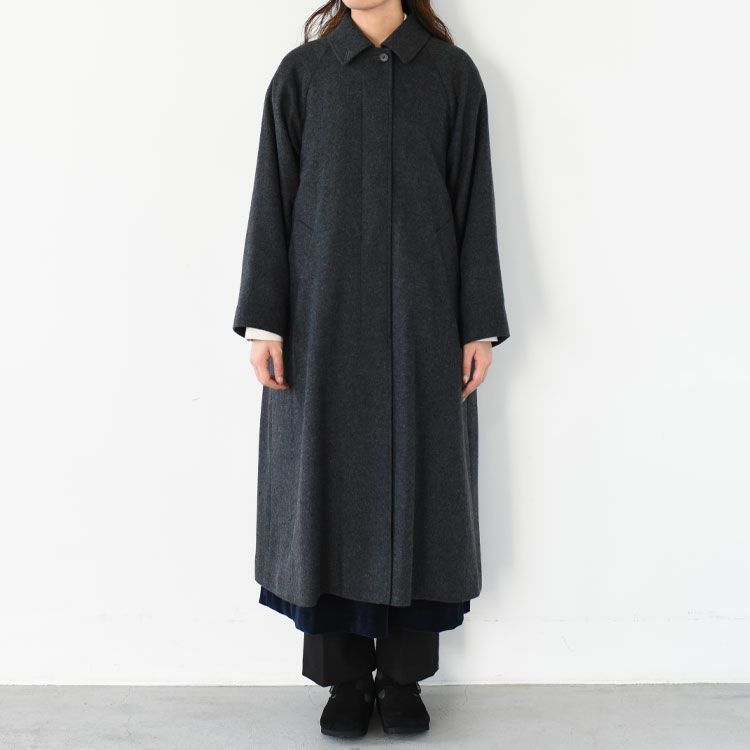 wool blend balmacaan coat ウールブレンド バルマカーンコート