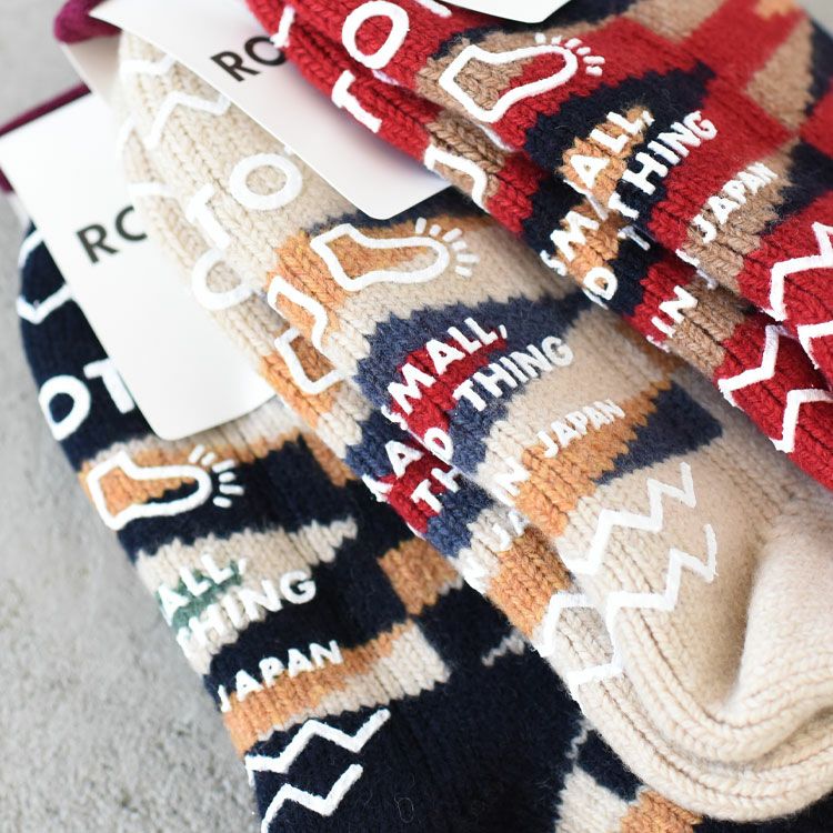 MERINO LAMBS WOOL ROOM SOCKS ”NATIVE”メリノラムウール ルームソックス "ネイティブ"