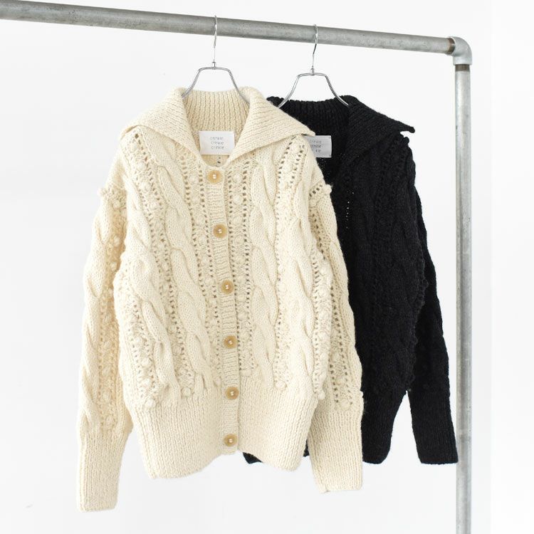 popcorn hand knit cardigan ポップコーン ハンドニットカーディガン