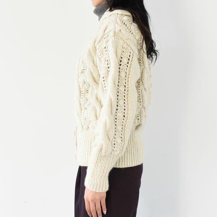 popcorn hand knit cardigan ポップコーン ハンドニットカーディガン