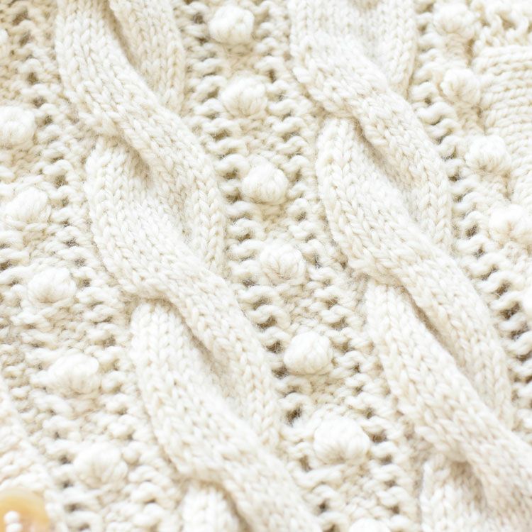 popcorn hand knit cardigan ポップコーン ハンドニットカーディガン