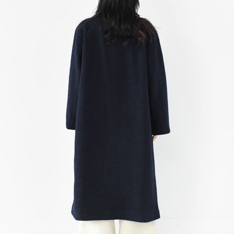 SALE 30％OFF】Collarless Cocoon Coat カラーレス コクーンコート