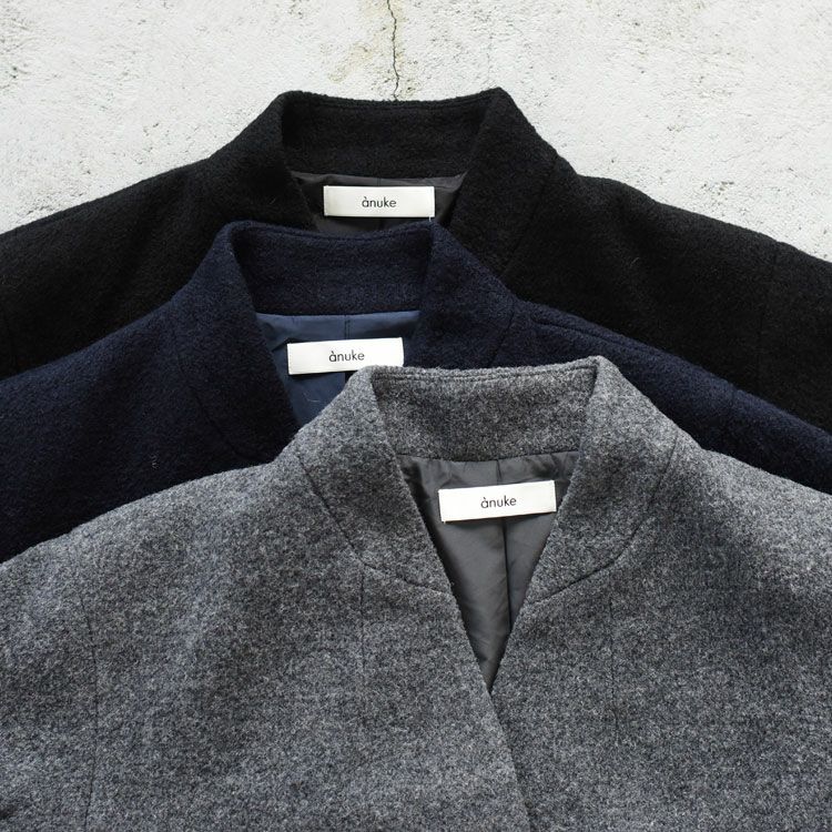 Collarless Cocoon Coat カラーレス コクーンコート