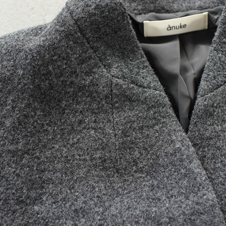 SALE 30％OFF】Collarless Cocoon Coat カラーレス コクーンコート