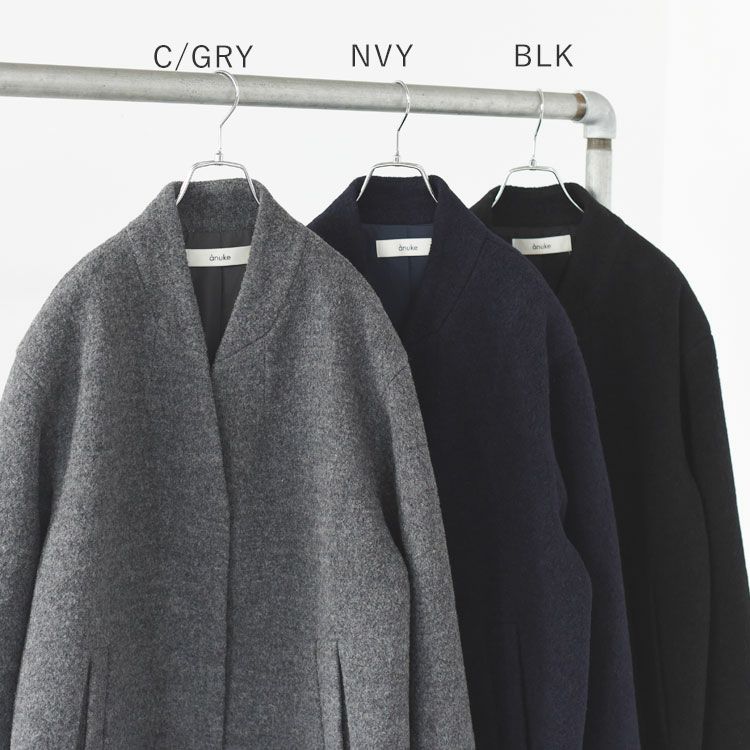 ジャケット・アウター collarless cocoon jacket SALE 30％OFF】Collarless Cocoon Coat カラーレス コクーンコート