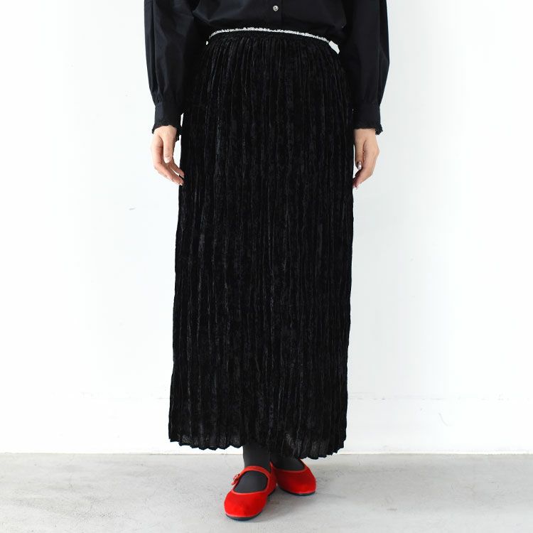 VELVET PLEATED SKIRT ベルベット プリーツスカート