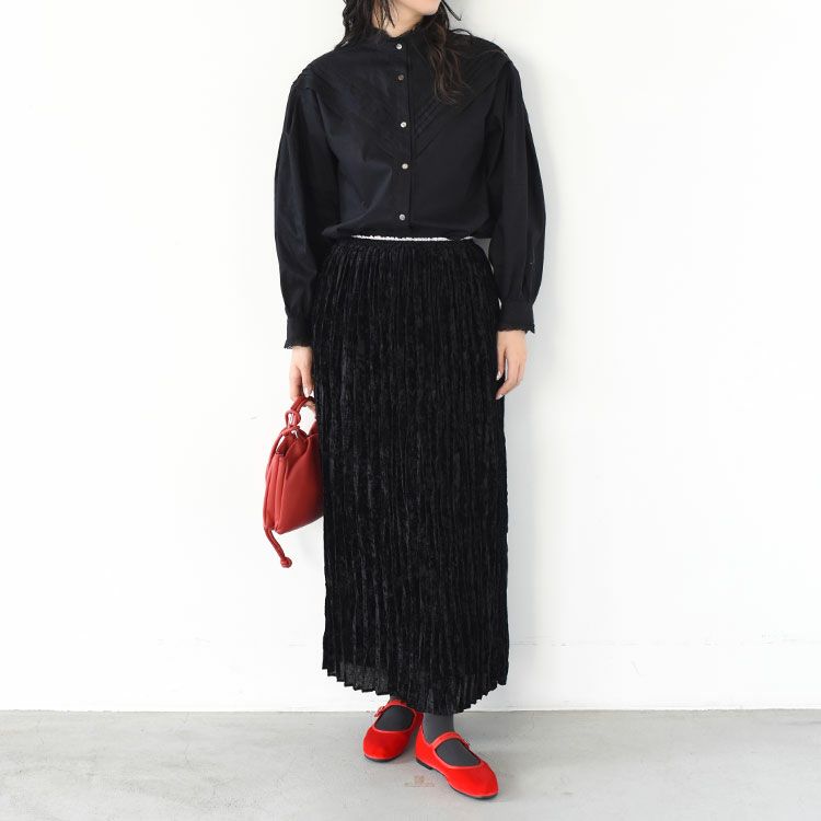 VELVET PLEATED SKIRT ベルベット プリーツスカート