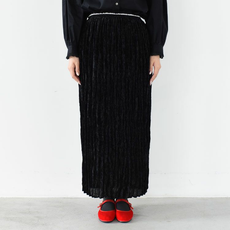 VELVET PLEATED SKIRT ベルベット プリーツスカート