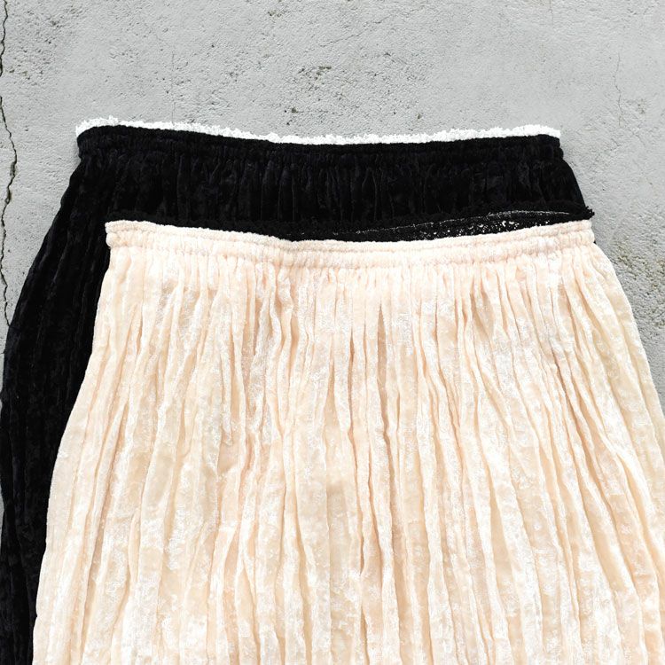 VELVET PLEATED SKIRT ベルベット プリーツスカート