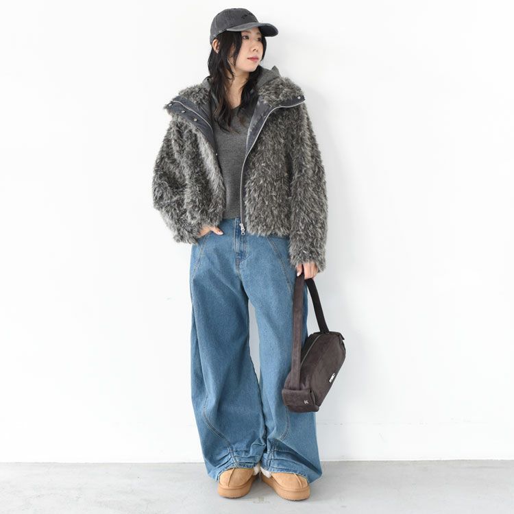 tuck design denim pants タックデザインデニムパンツ