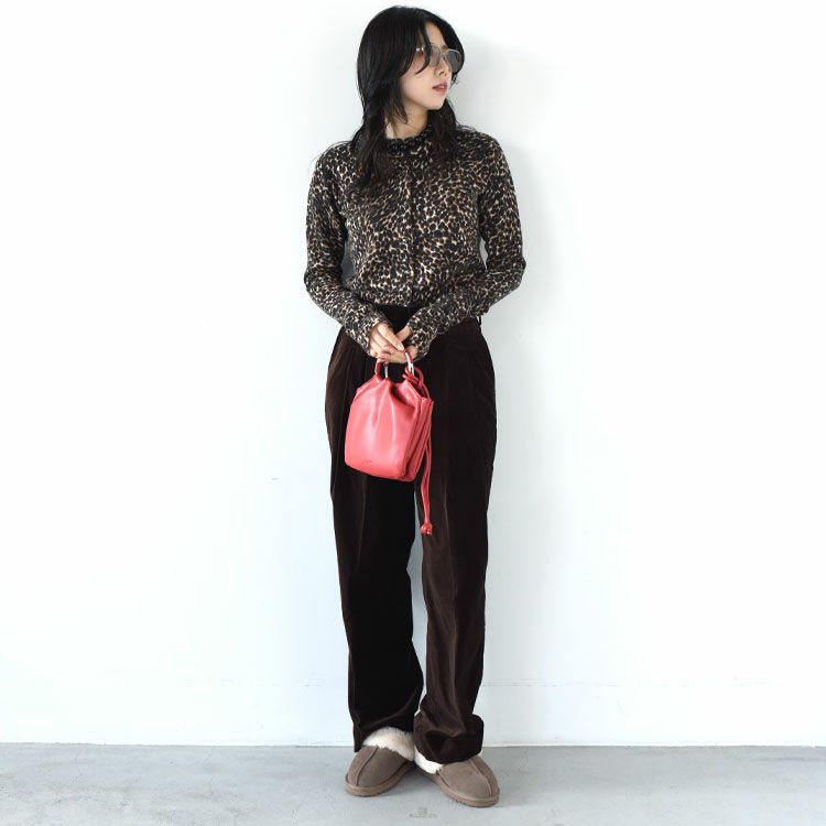 LEOPARD LONG RIB KNIT CARDIGAN レオパード ロングリブカーディガン