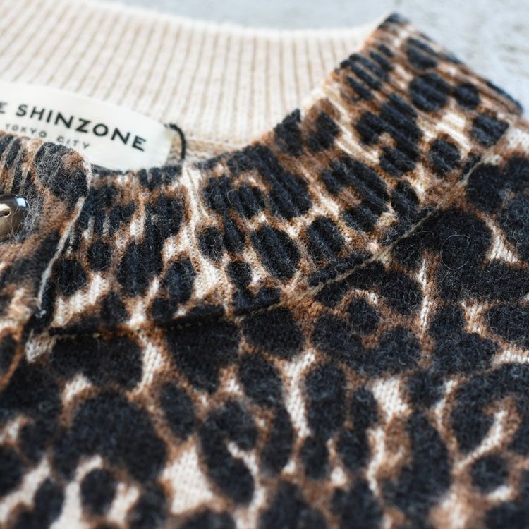 LEOPARD LONG RIB KNIT CARDIGAN レオパード ロングリブカーディガン