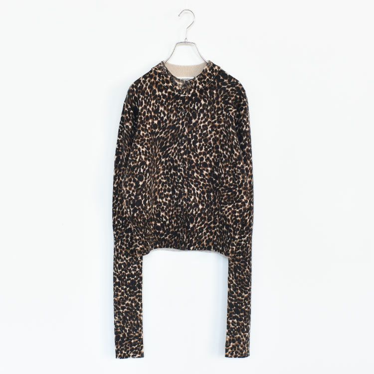 LEOPARD LONG RIB KNIT CARDIGAN レオパード ロングリブカーディガン