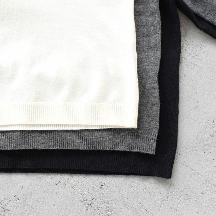 slim hooded knit スリムフーデッドニット