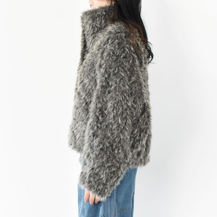 shaggy stand collar coat シャギースタンドカラーコート