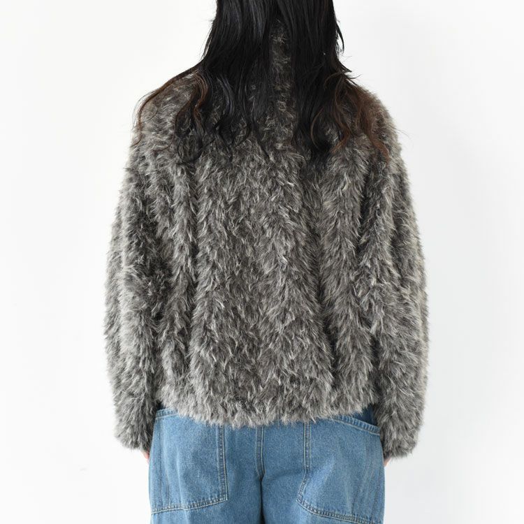 shaggy stand collar coat シャギースタンドカラーコート