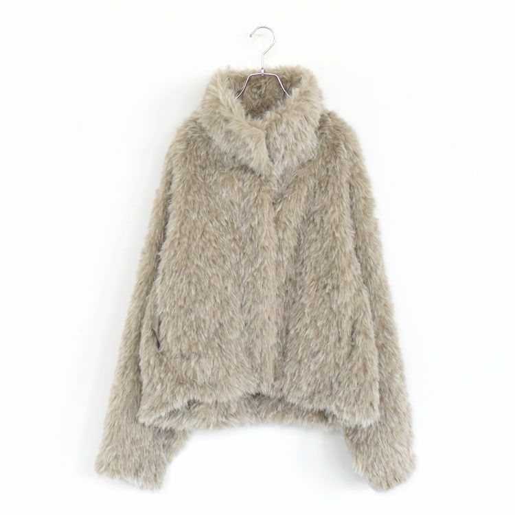 shaggy stand collar coat シャギースタンドカラーコート