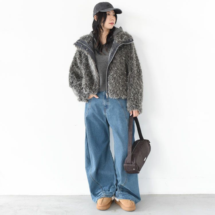 rectangle suede shoulder bag レクタングルスエードショルダーバッグ