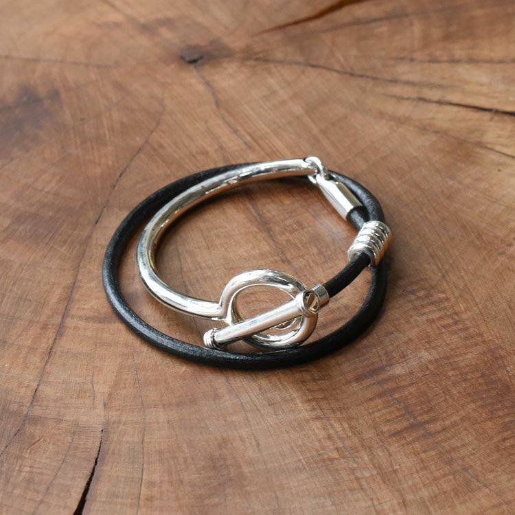 Toggle Double Leather Bracelet
