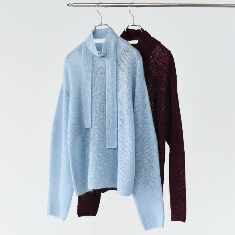 Mohair Ribbontie Knit モヘア リボンタイ ニット