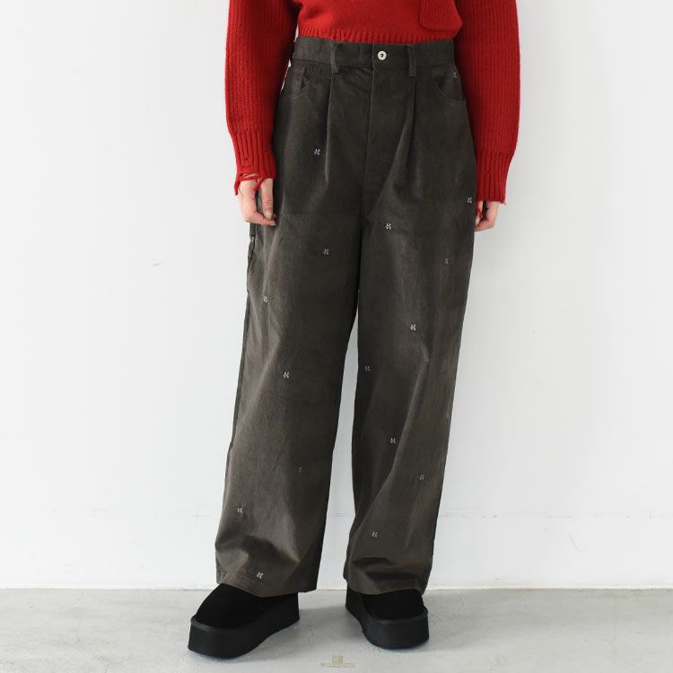 K motif velveteen pants(unisex) kモチーフベルベティーンパンツ