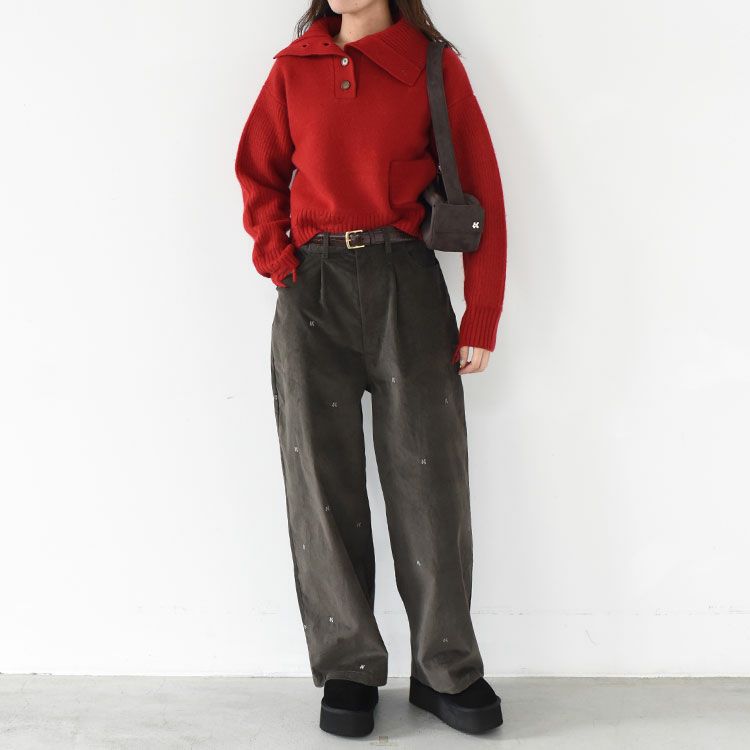 K motif velveteen pants(unisex) kモチーフベルベティーンパンツ