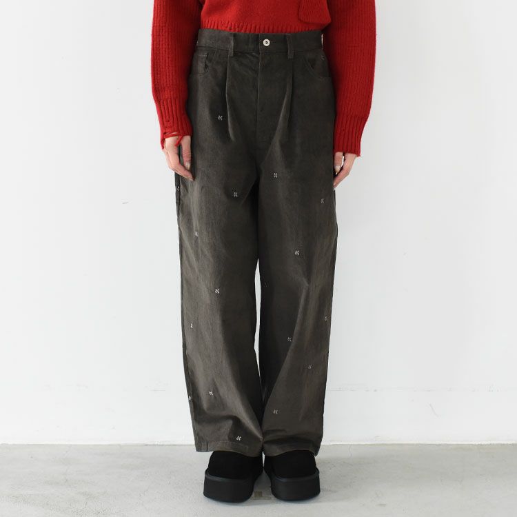 K motif velveteen pants(unisex) kモチーフベルベティーンパンツ